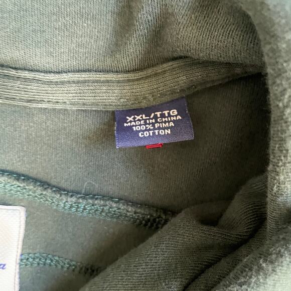 TOMMY BAHAMA Men's Quarter Zip Sweater Long Sleeve Pima Cotton Green Size XXL - Picture 16 of 16